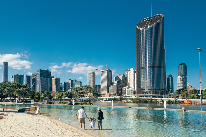 Image of family at South Bank Parklands Brisbane