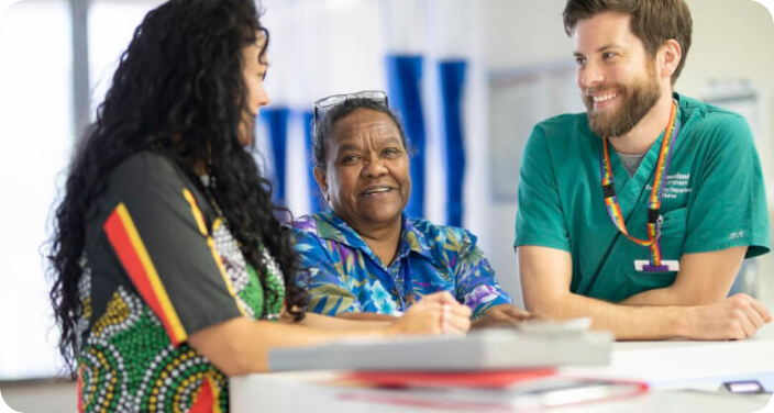 Smiling Queensland Health staff